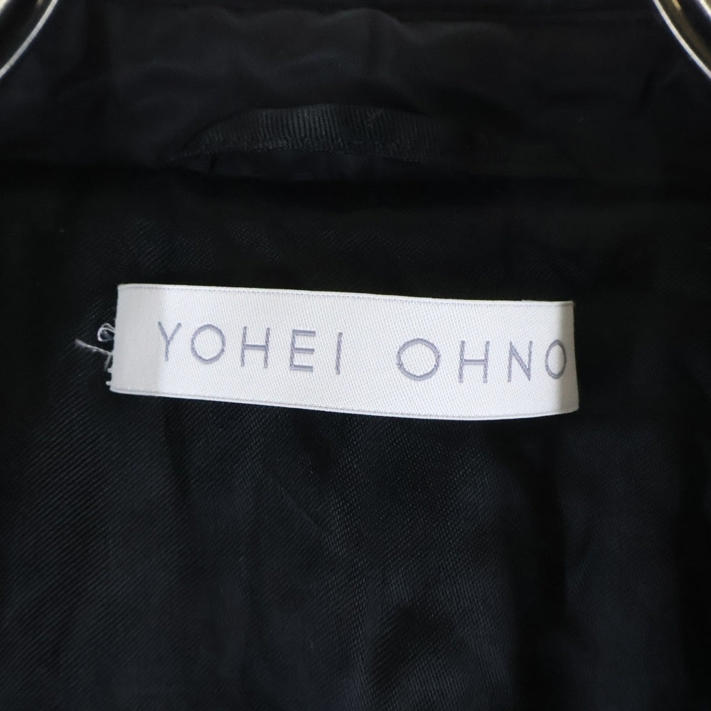 YOHEI OHNO(ヨウヘイオオノ) ボタン付き ロングコート ブラック レディース