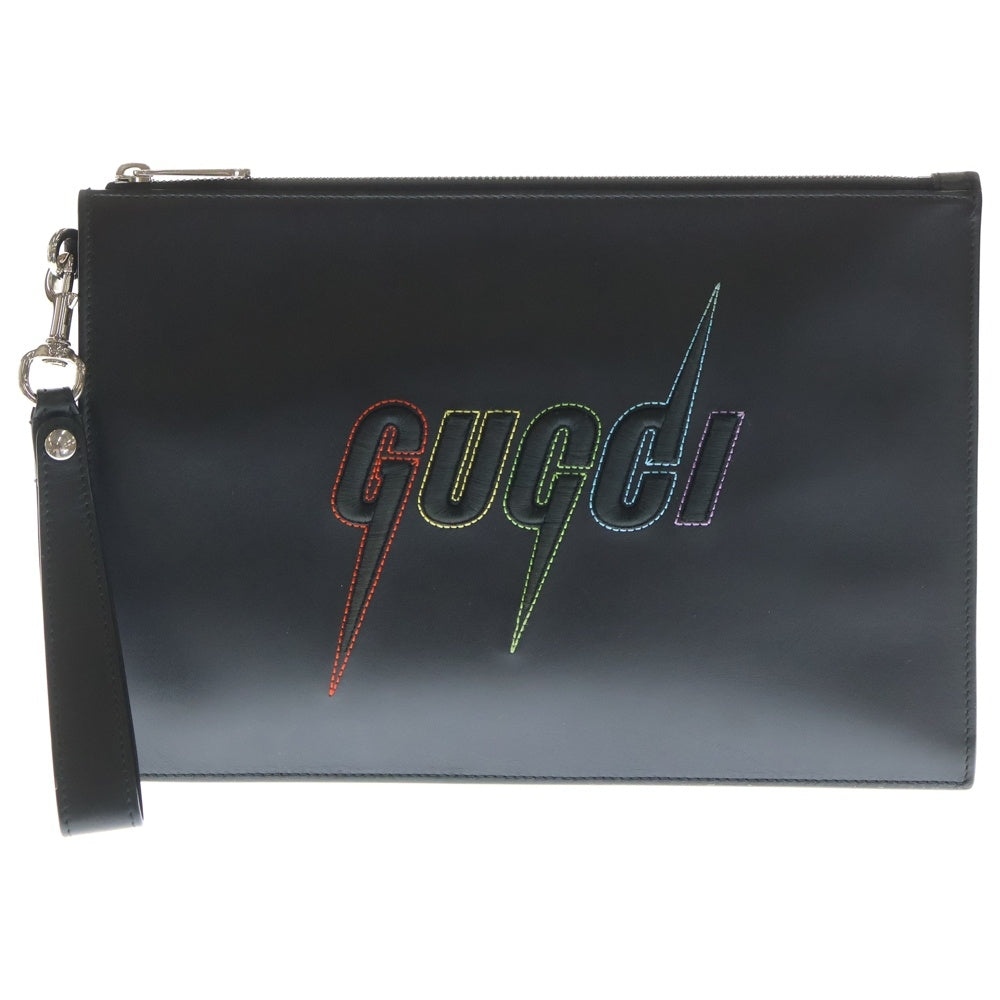 GUCCI(グッチ) エンブロイダリー クラッチバッグ セカンドバッグ ブラック レディース