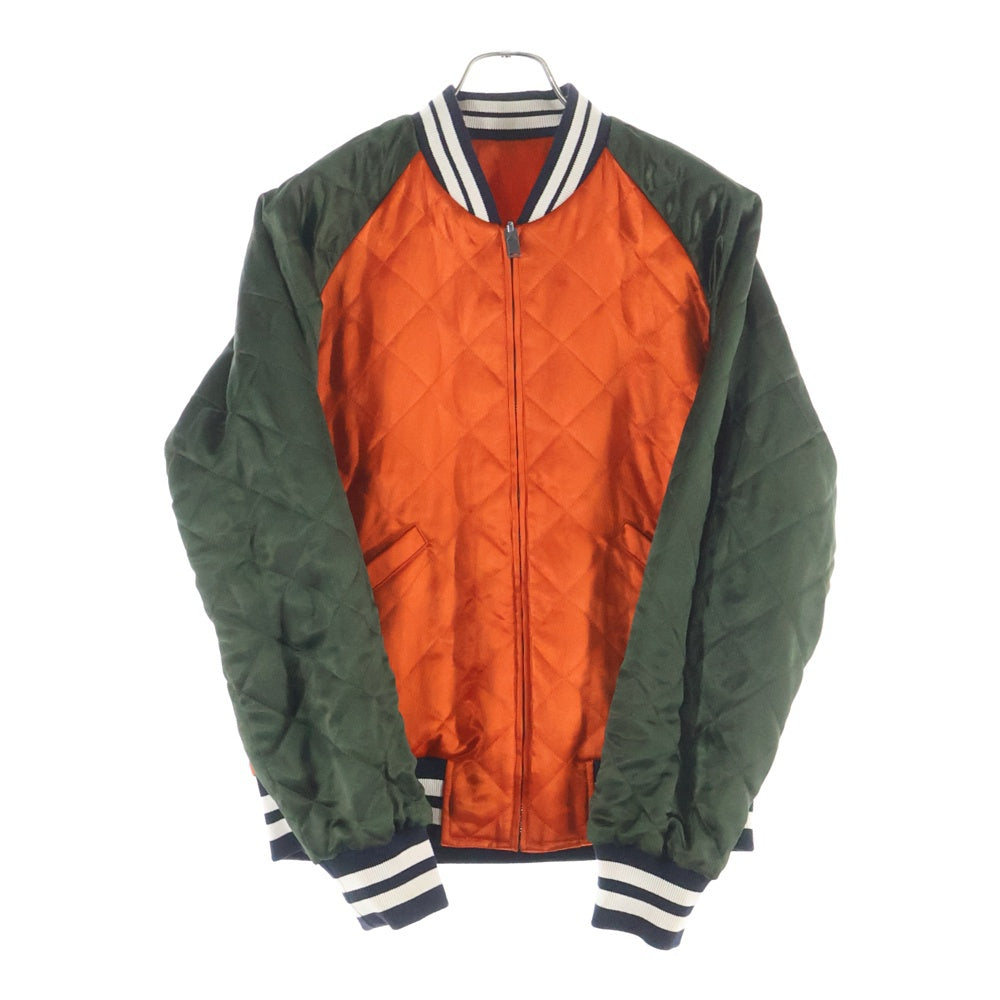 GUCCI(グッチ) 18SS Arm Side Logo Reversible Jacket サテン リバーシブルジャケット ネイビー/レッド 501100 Z791A