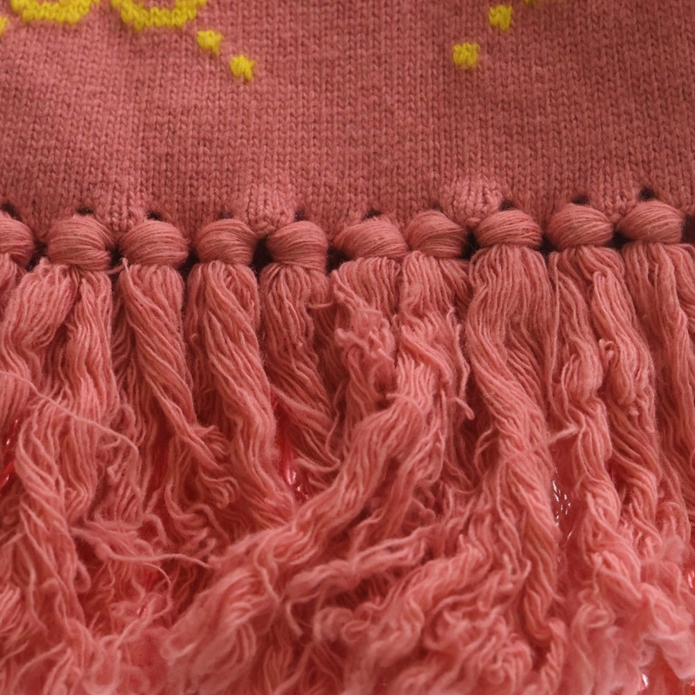 GUCCI(グッチ) GG Wool Jacquard Scarf GGロゴ ウールマフラー ピンク レディース