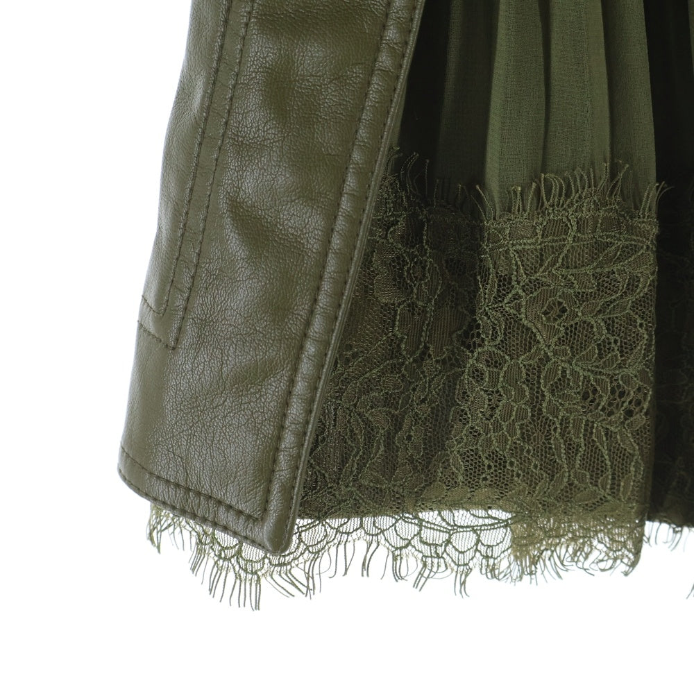 71500(71500) Olive Green Faux Leather Mini Skirt フェイクレザー ミニスカート カーキ PF20-101L レディース