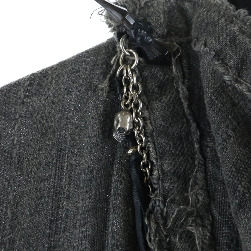 KMRii(ケムリ) スタッズ付き ファー ミリタリー モッズコート カーキ