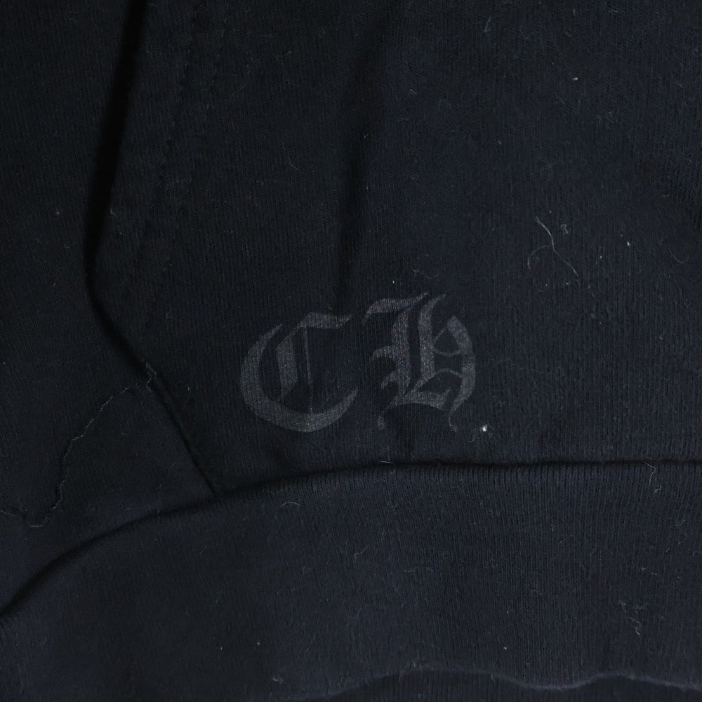 CHROME HEARTS(クロムハーツ) SWTSHRT PLVR ファイヤーパターン プルオーバースウェットパーカー フーディ ブラック