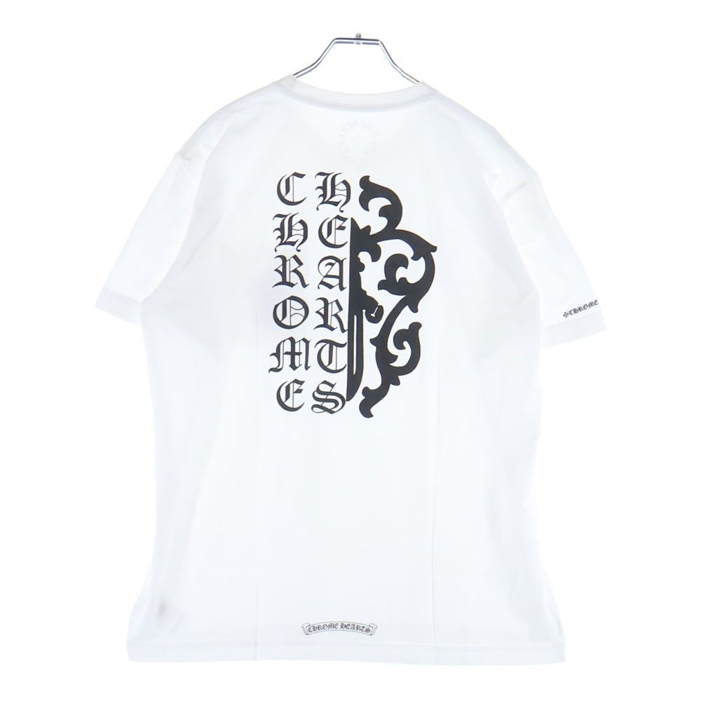 CHROME HEARTS(クロムハーツ) Vine Dagger ヴァインダガープリント 半袖Tシャツ カットソー ホワイト