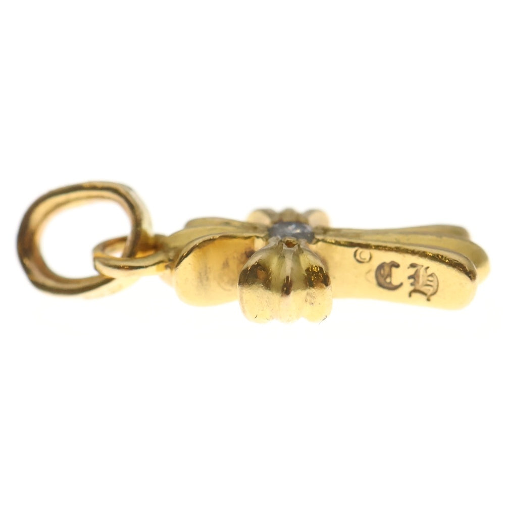 CHROME HEARTS(クロムハーツ) 22K CRS BBYFAT DIA ベイビーファットクロス 両面1ダイヤ ペンダントトップ ゴールド BCA034