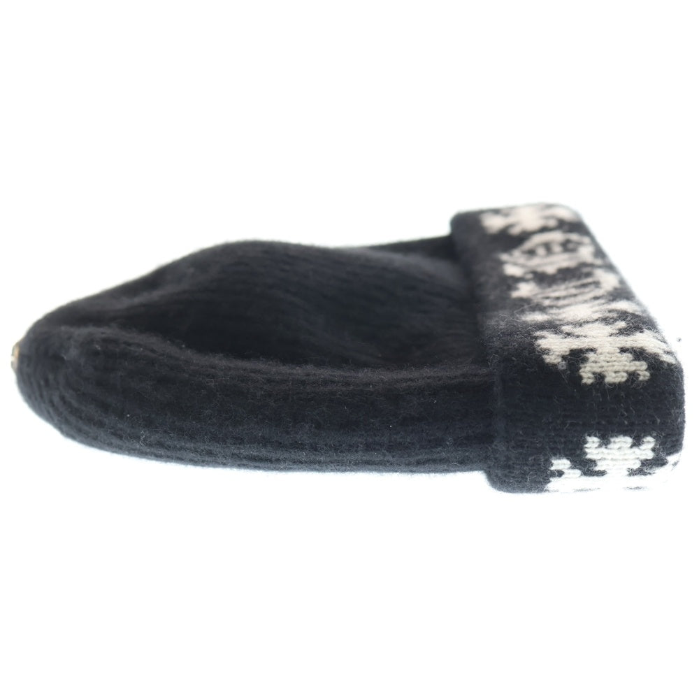 CHROME HEARTS(クロムハーツ) BIG DADDY ビッグダディ スターボール付きカシミヤニットビーニーニットキャップ ブラック