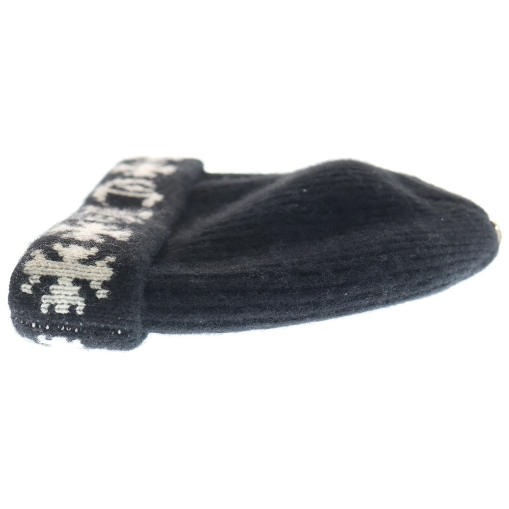 CHROME HEARTS(クロムハーツ) BIG DADDY ビッグダディ スターボール付きカシミヤニットビーニーニットキャップ ブラック