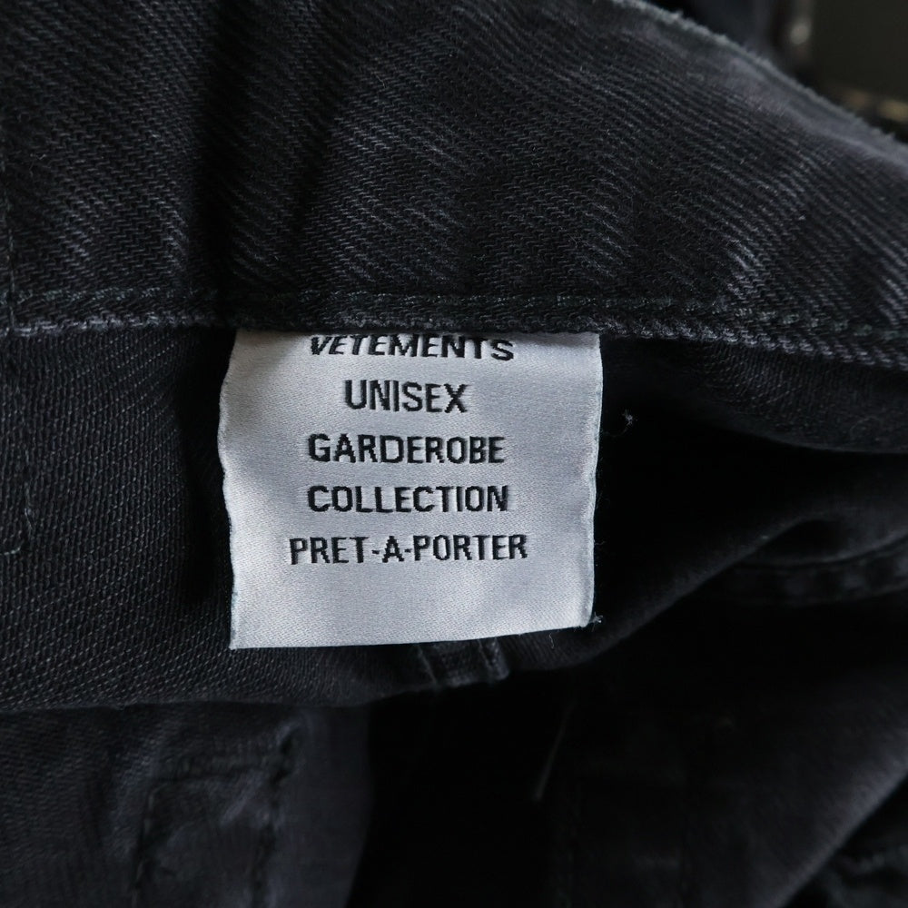 VETEMENTS(ヴェトモン) Destroy Denim Pants デストロイ デニムパンツ ブラック UE64PA130B