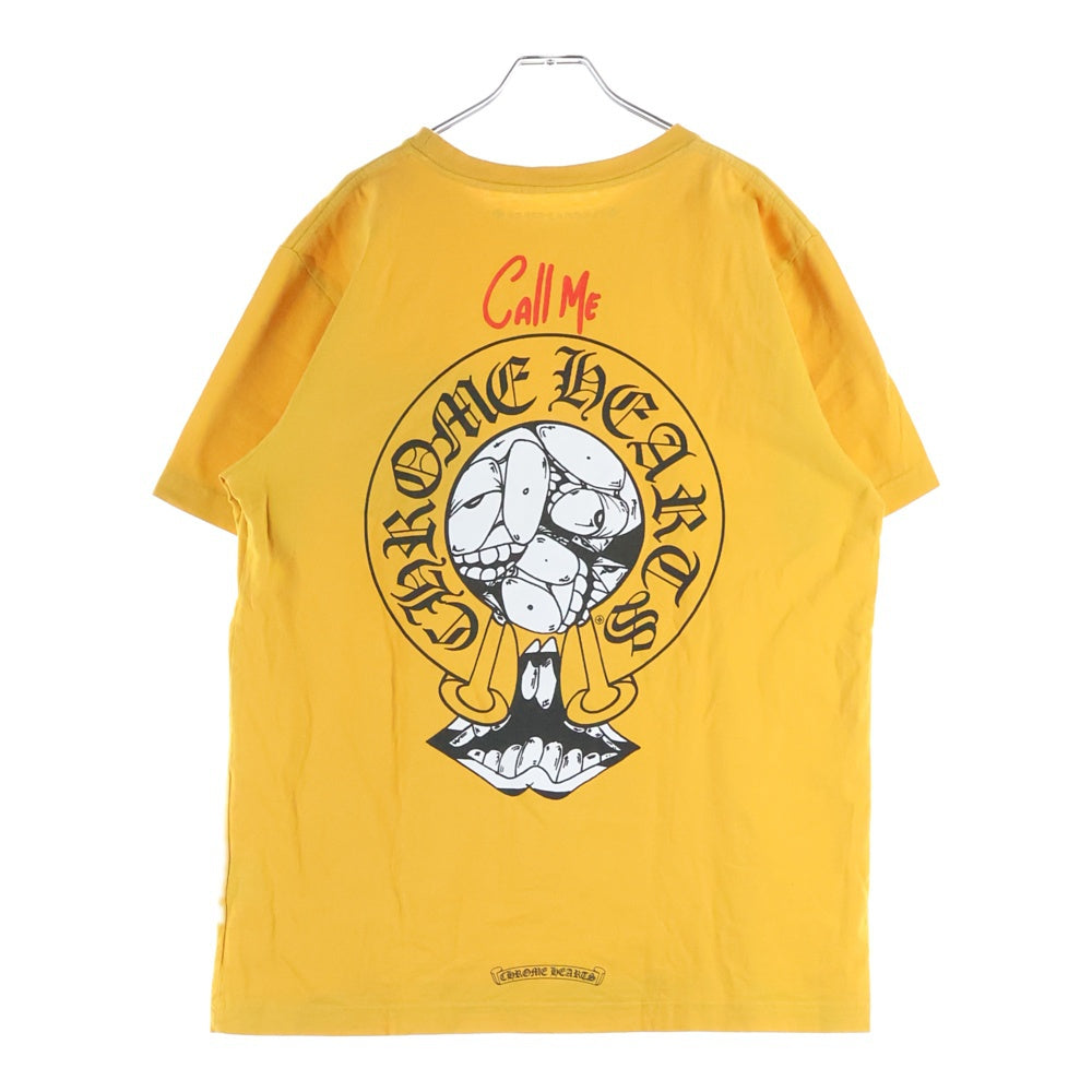 CHROME HEARTS(クロムハーツ) MATTY BOY PPO mustard Tee Call Me マッティボーイ マスタード プリント 半袖Tシャツ カットソー イエロー