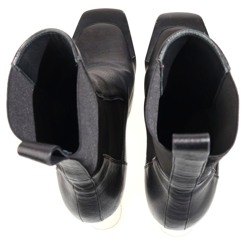 Rick Owens(リックオウエンス) KISS BOOTS キス ブーツ ウッドソール クリアヒール レザーブーツ ブラック