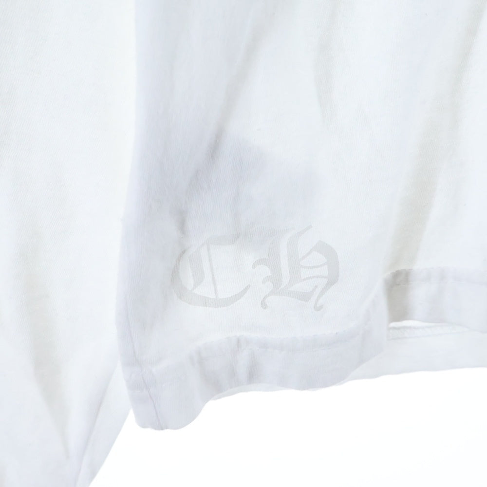 CHROME HEARTS(クロムハーツ) Neck Logo L/S TEE ネックロゴ ロングスリーブ長袖Tシャツ ホワイト