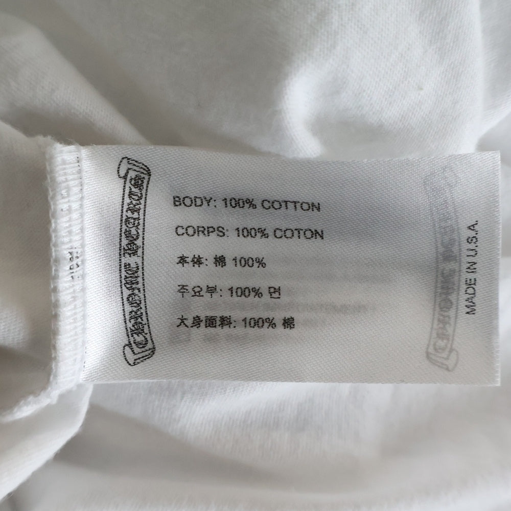 CHROME HEARTS(クロムハーツ) Neck Logo L/S TEE ネックロゴ ロングスリーブ長袖Tシャツ ホワイト