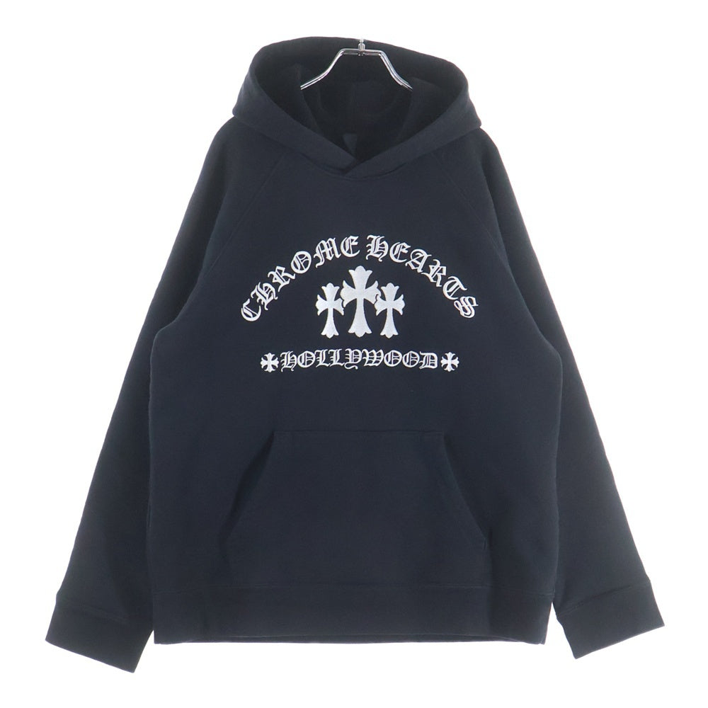 CHROME HEARTS(クロムハーツ) SAILIN ON HD PLVR セメタリークロス エンプロイダリー プルオーバースウェットパーカー フーディー ブラック