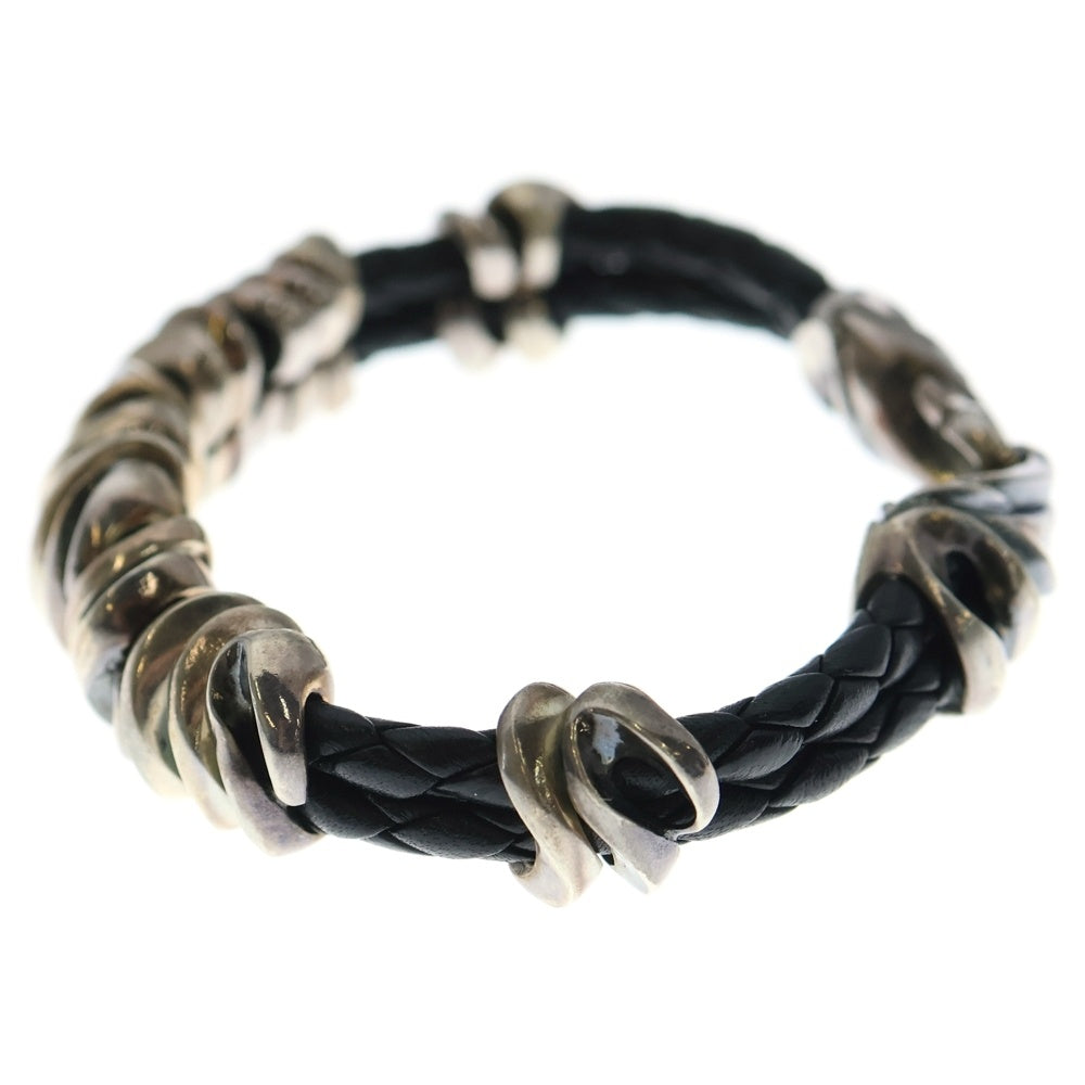 GIGOR(ジゴロウ) レザーブレスレット シルバー