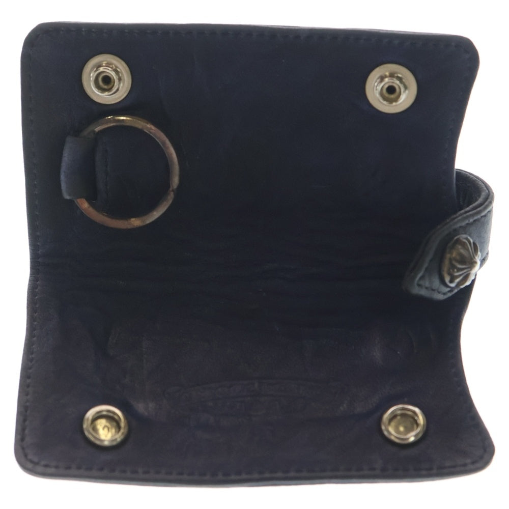 CHROME HEARTS(クロムハーツ) KEY CASE キーケース クロスボールボタン レザーキーケース ブラック