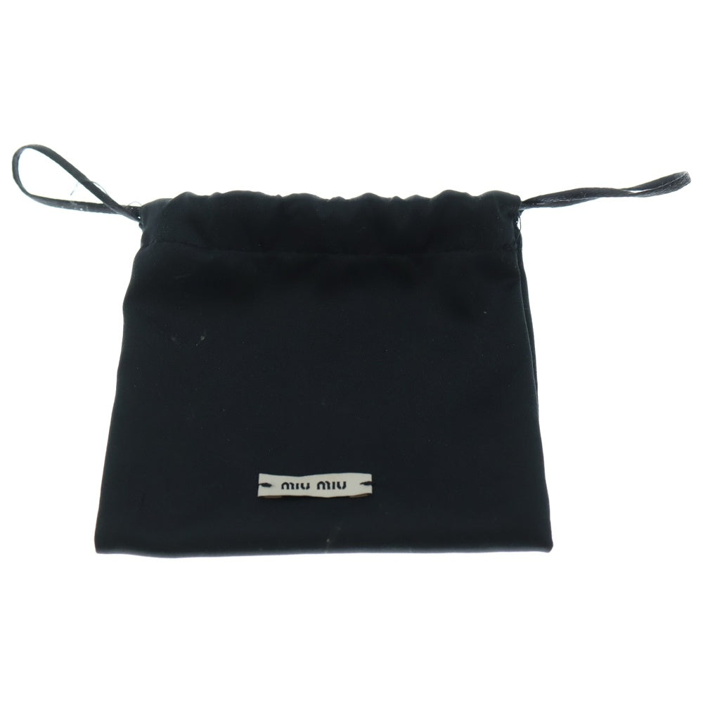 miumiu(ミュウミュウ) クリスタル チャーム ピアス スイング ロゴ ピアス メタル シルバー レディース