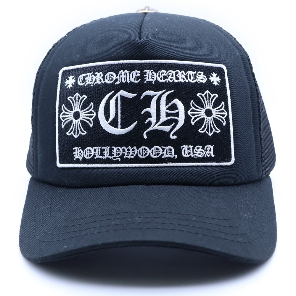 CHROME HEARTS(クロムハーツ) TRUCKER CAP CHパッチメッシュトラッカーキャップ クロスボール付 帽子 ブラック