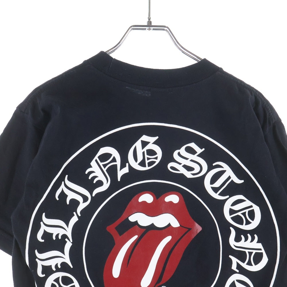 CHROME HEARTS(クロムハーツ) OLD ローリングストーンズ リップアンドタン バックホースシュー 半袖Tシャツ ブラック