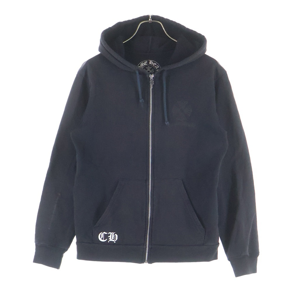 CHROME HEARTS(クロムハーツ) OLD CH PLS ZIP HOODIE CHプラス ジップアップ フーディー パーカー ブラック