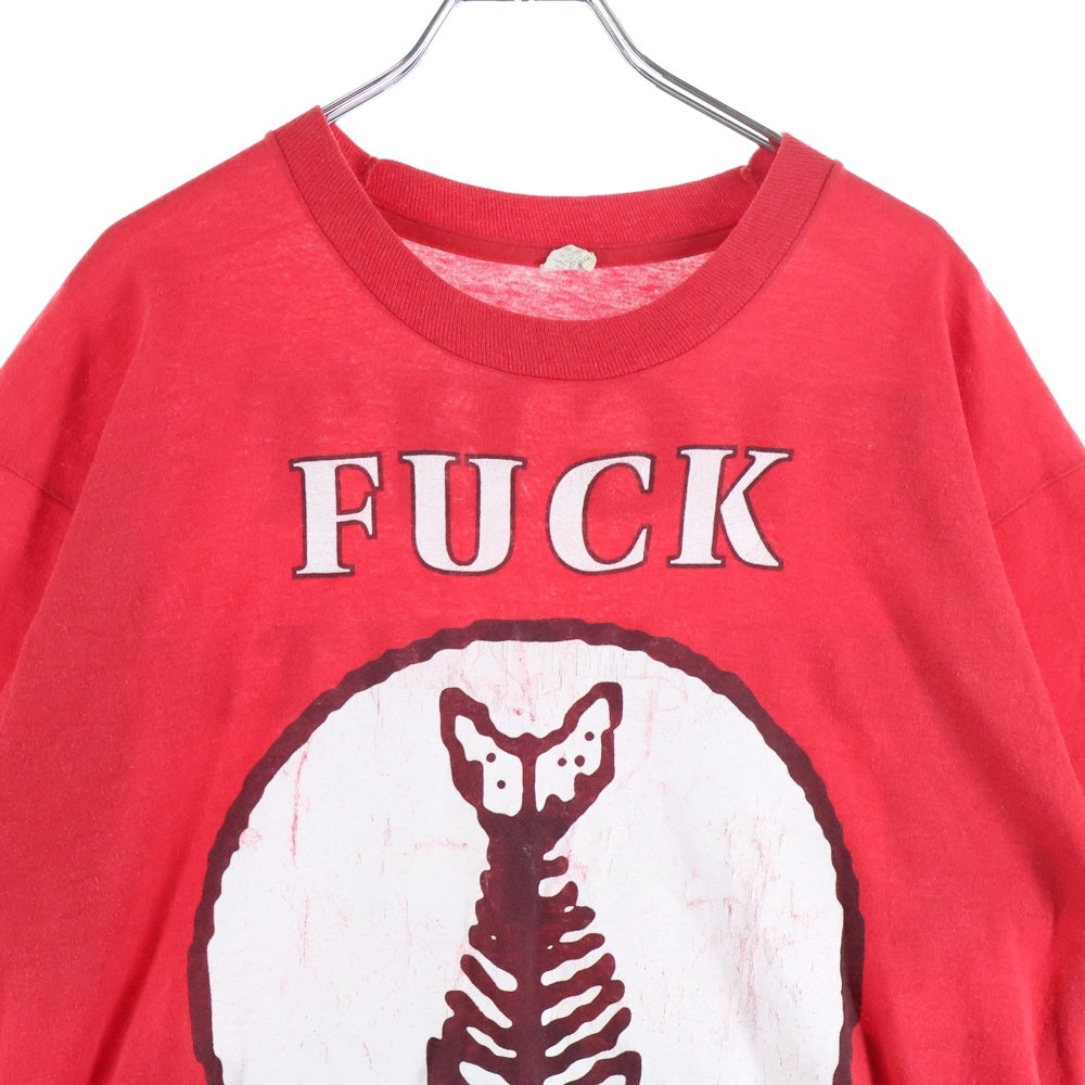 VINTAGE(ヴィンテージ) 90's FISHBONE FUCK RACISM フィッシュボーン フロントプリント 半袖Tシャツ レッド