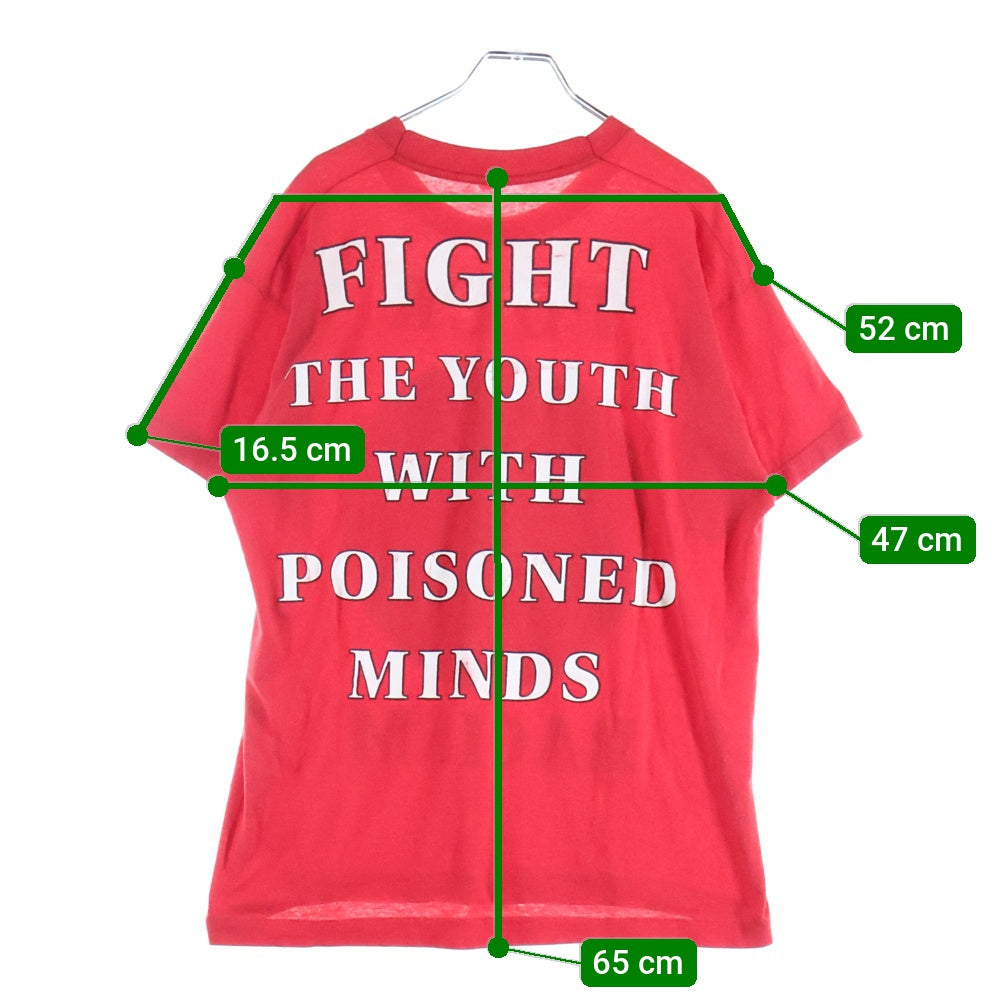 VINTAGE(ヴィンテージ) 90's FISHBONE FUCK RACISM フィッシュボーン フロントプリント 半袖Tシャツ レッド