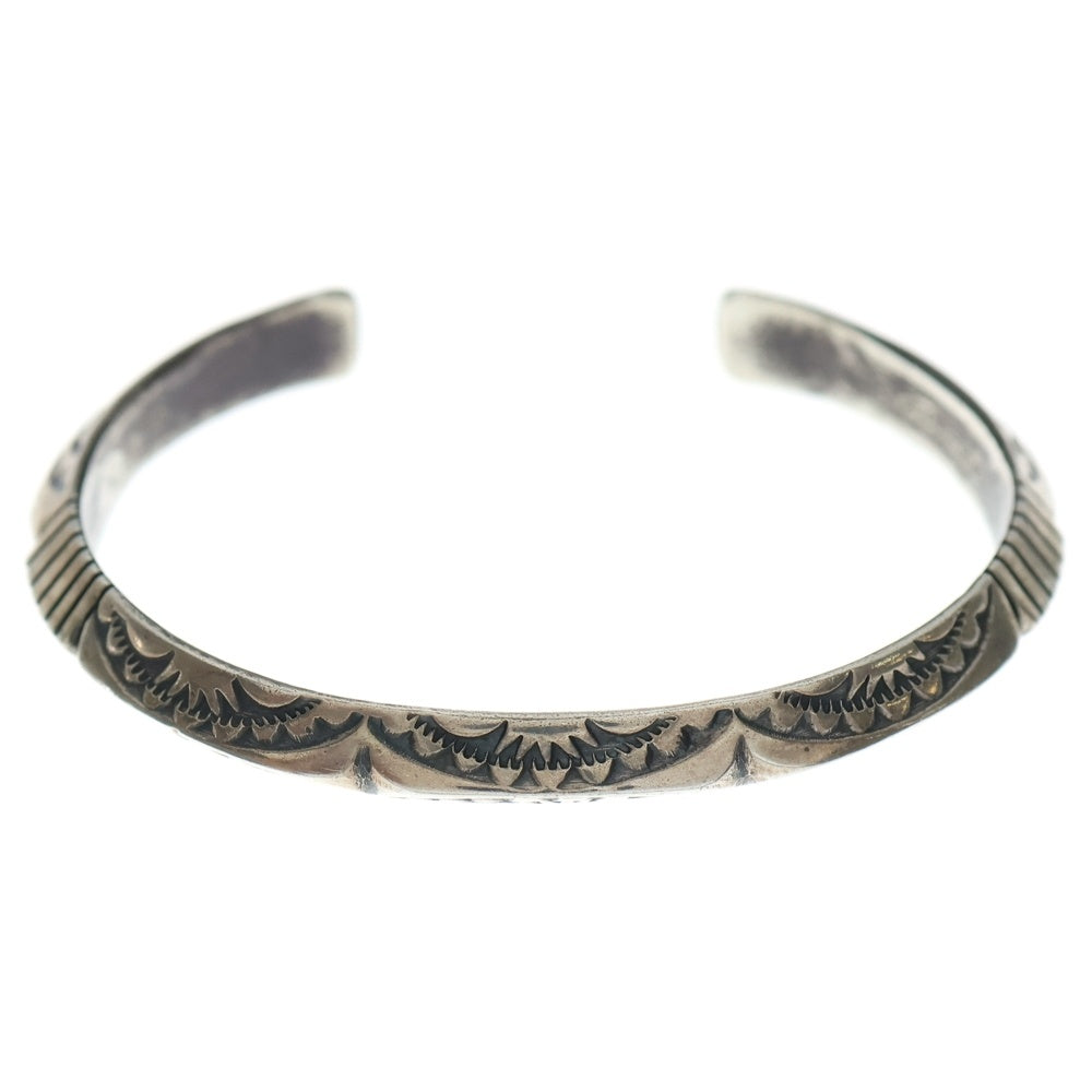 INDIAN JEWELRY(インディアンジュエリー) ナバホ族 Geneva & Kevin Ramone作 インレイバングル シルバー