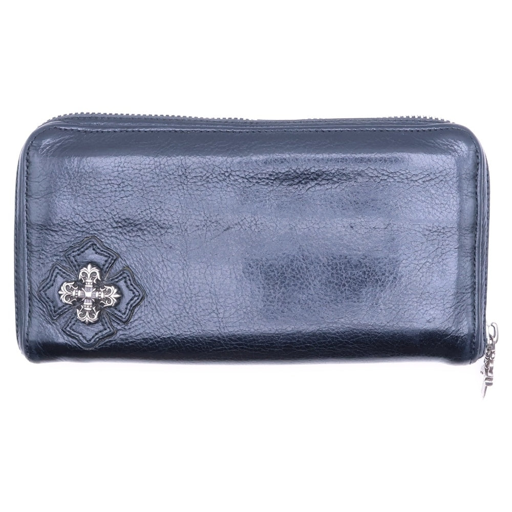 CHROME HEARTS(クロムハーツ) REC F ZIP フィリグリー装飾ラウンドジップ財布 ウォレット ブラック