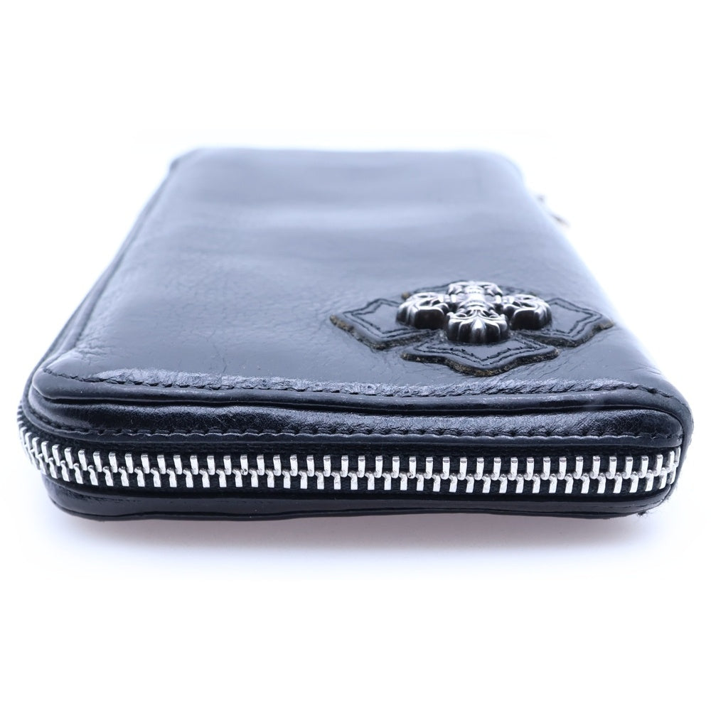 CHROME HEARTS(クロムハーツ) REC F ZIP フィリグリー装飾ラウンドジップ財布 ウォレット ブラック