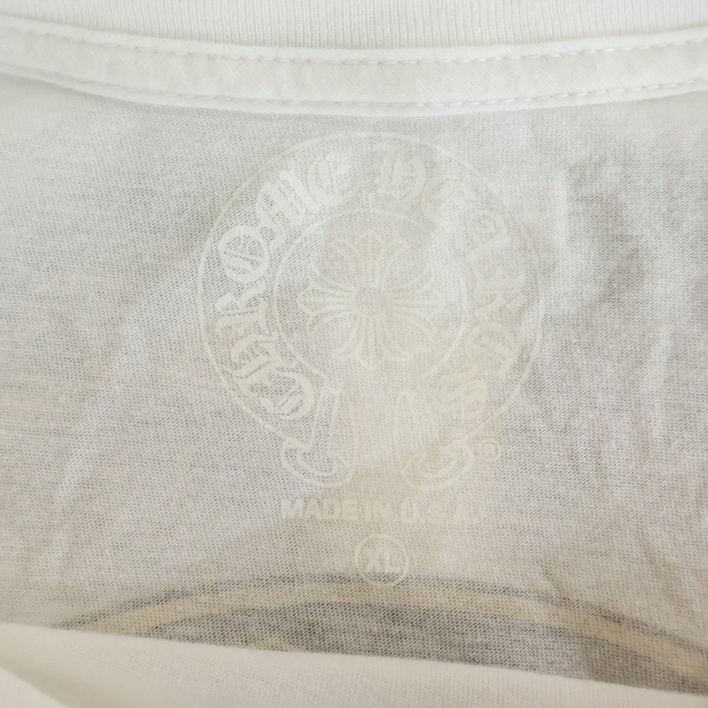 CHROME HEARTS(クロムハーツ) CAMO HORSE SHOE カモホースシュー バッグプリント長袖Tシャツ ホワイト
