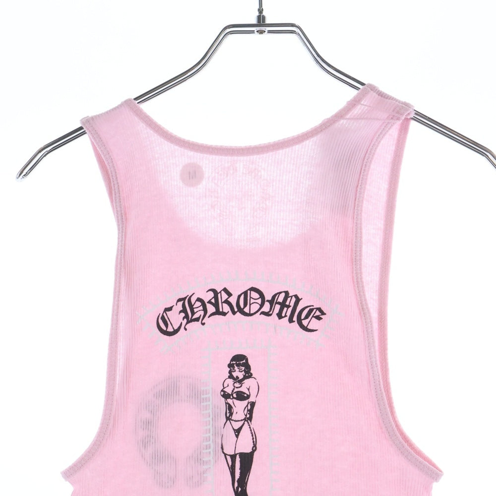 CHROME HEARTS(クロムハーツ) ×DEADLY DOLL サイドフローラル バックプリント タンクトップ ピンク