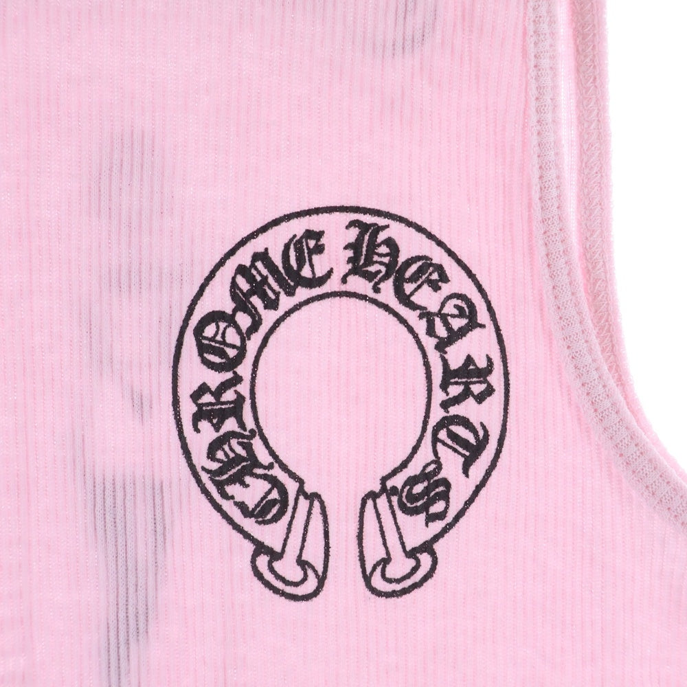 CHROME HEARTS(クロムハーツ) ×DEADLY DOLL サイドフローラル バックプリント タンクトップ ピンク