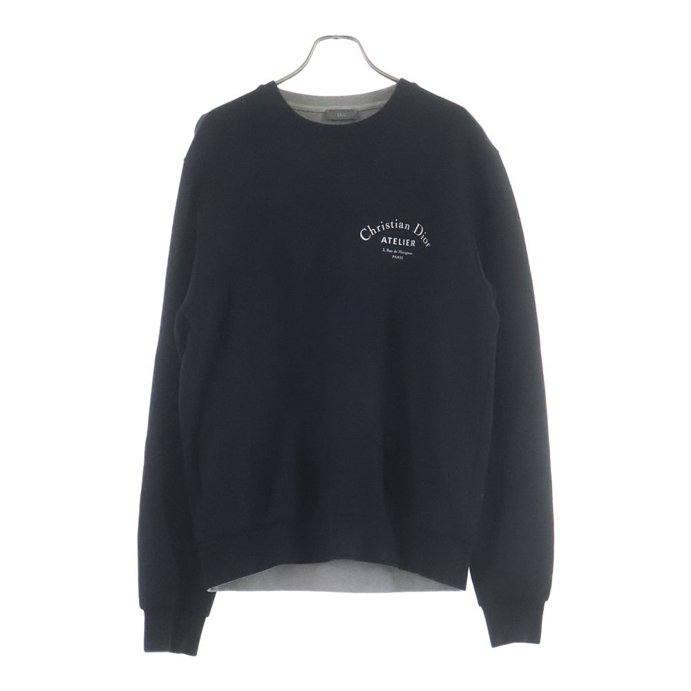 Christian Dior(クリスチャンディオール) フロントロゴ クルーネック スウェット ブラック 333J666I2718