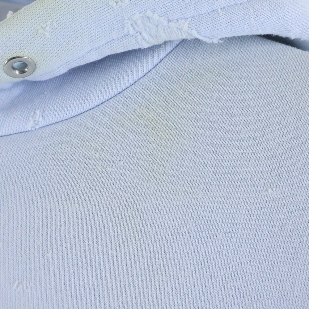 GIVENCHY(ジバンシィ) フロントロゴ デストロイ パーカー ブルー BM703A3Y0S
