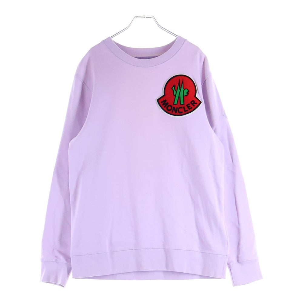 MONCLER(モンクレール) フロントロゴパッチ クルーネック スウェット パープル H10928G00018 8098U