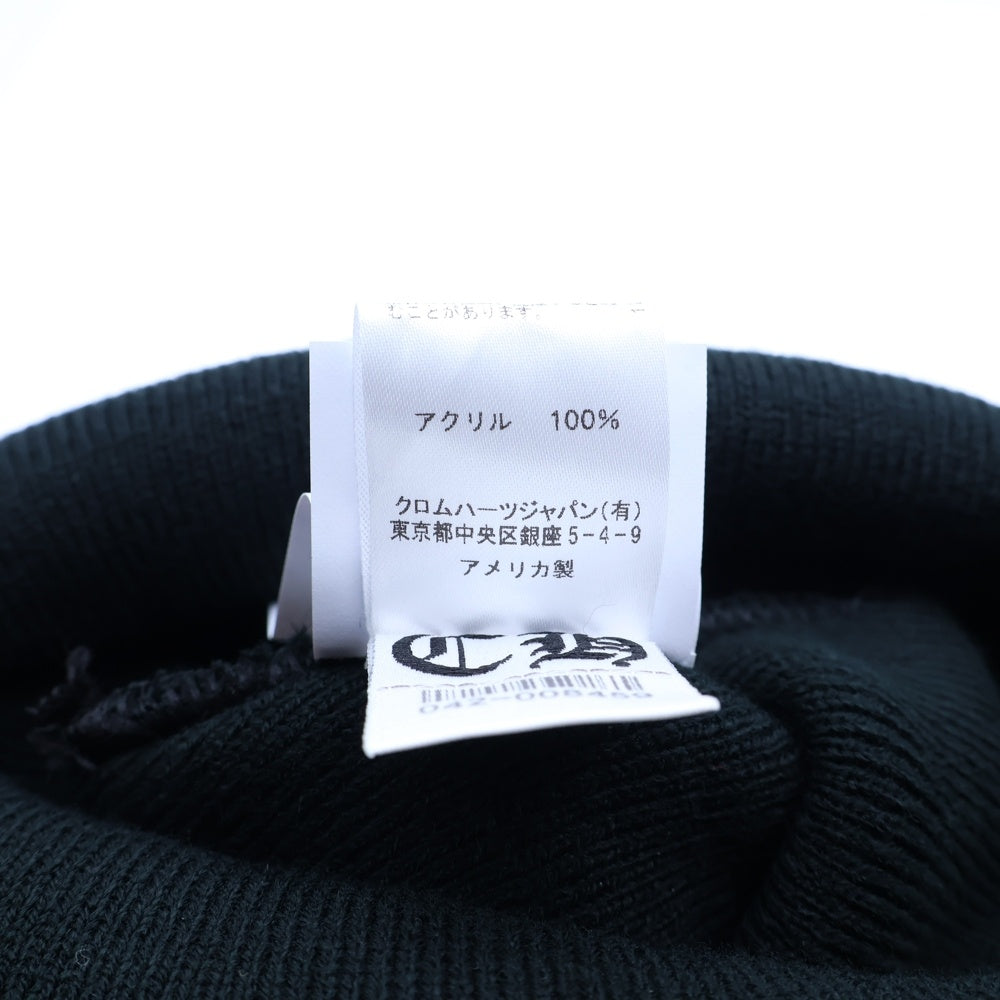 CHROME HEARTS(クロムハーツ) CH Logo Embroidery Acrylic Beanie CHロゴ刺繍ビーニー ニット帽 ブラック