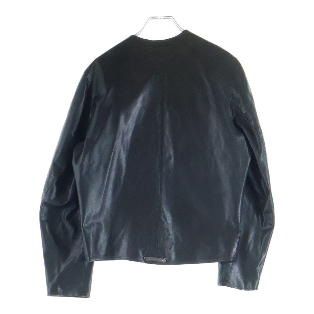 CHROME HEARTS(クロムハーツ) シングルライダース ダガージップ スクロールラベル ジャケット ブラック