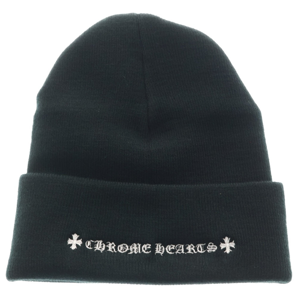 CHROME HEARTS(クロムハーツ) CH Logo Embroidery Acrylic Beanie CHロゴ刺繍ビーニー ニット帽 ブラック