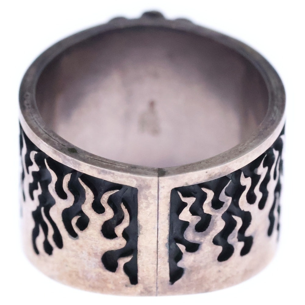 INDIAN JEWELRY(インディアンジュエリー) ホピ族 Charleston Lewis作 サンフェイス ファイヤー リング シルバー