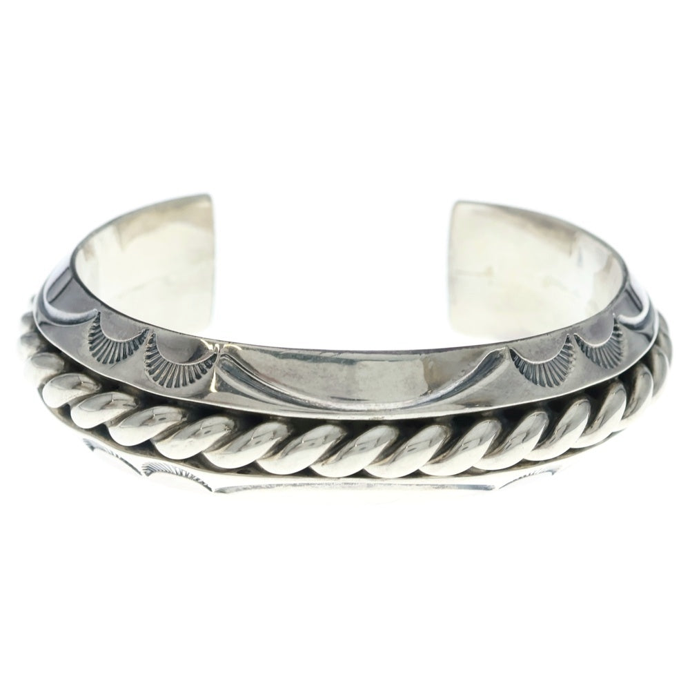 INDIAN JEWELRY(インディアンジュエリー) ナバホ族 Albert Lee作 インレイバングル シルバー