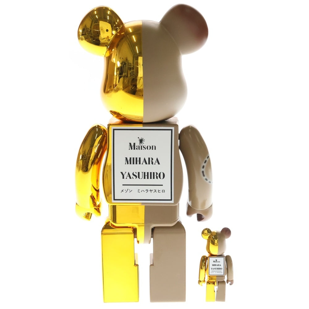 MEDICOM TOY(メディコムトイ) BE@RBRICK × MIHARAYASUHIRO 100% & 400% ベアブリック フィギュア 人形 ゴールド/ブラウン
