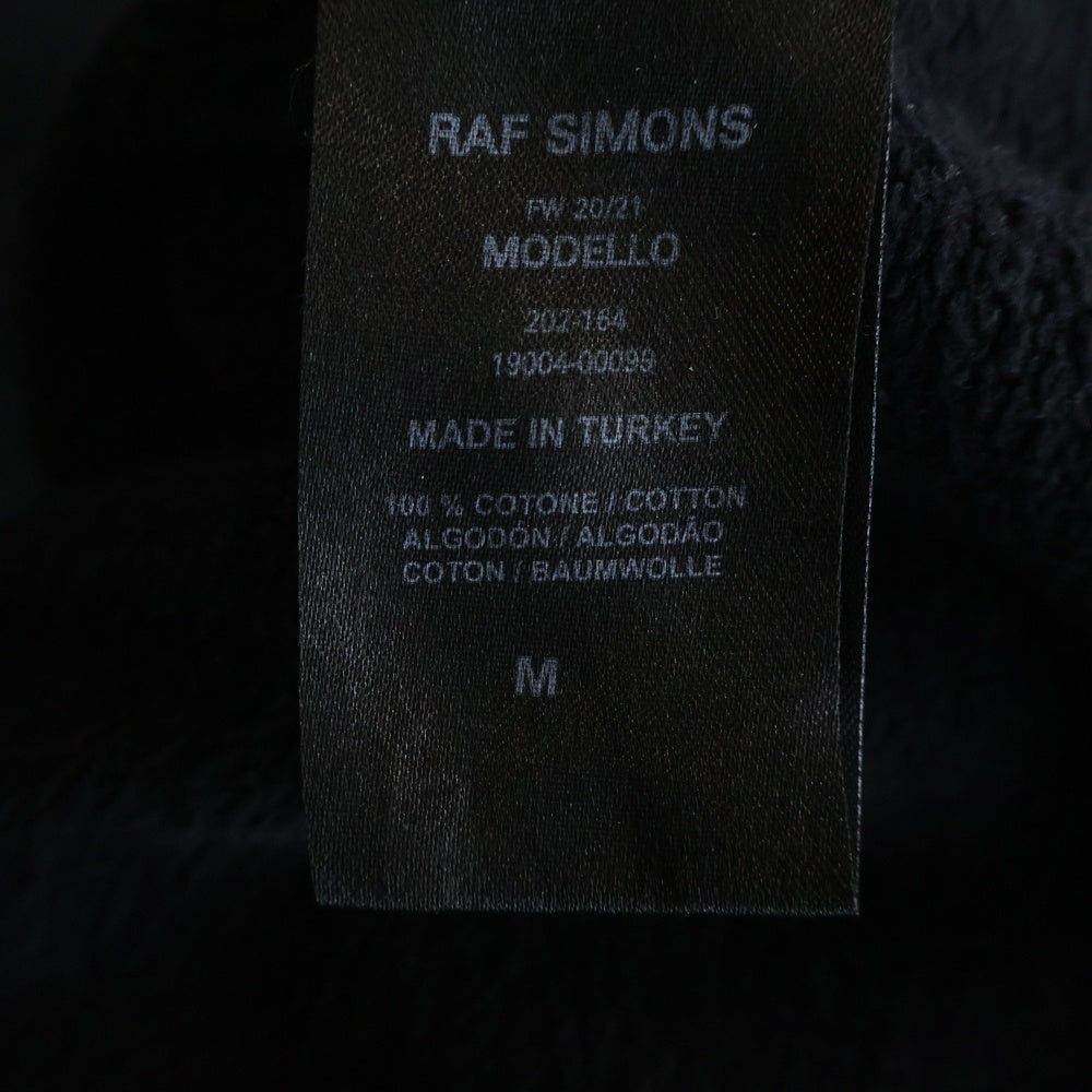 RAF SIMONS(ラフシモンズ) 21AW Arrival Distressed Printed Hoodie フーディー パーカー ブラック