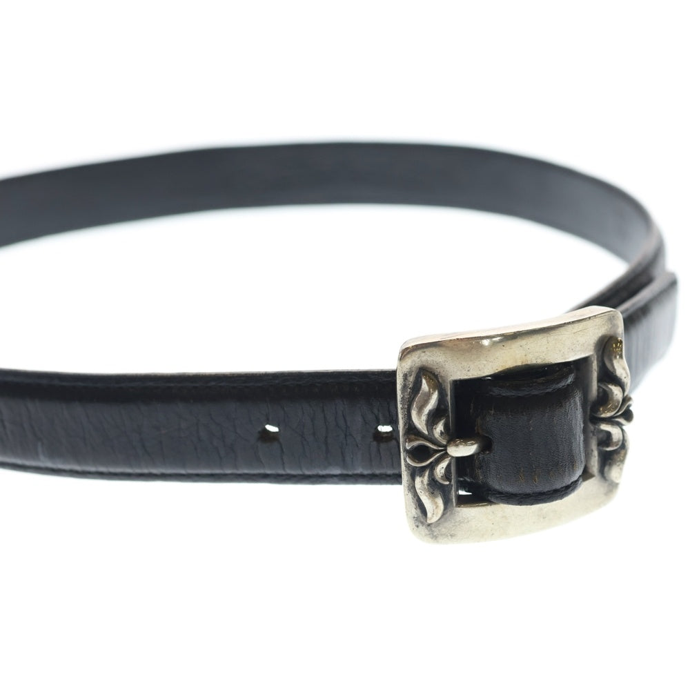 CHROME HEARTS(クロムハーツ) BLT OTJ 1.0inch レザーベルト ブラック/シルバー