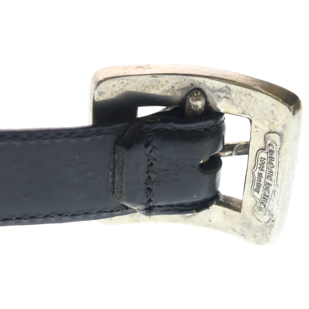 CHROME HEARTS(クロムハーツ) BLT OTJ 1.0inch レザーベルト ブラック/シルバー