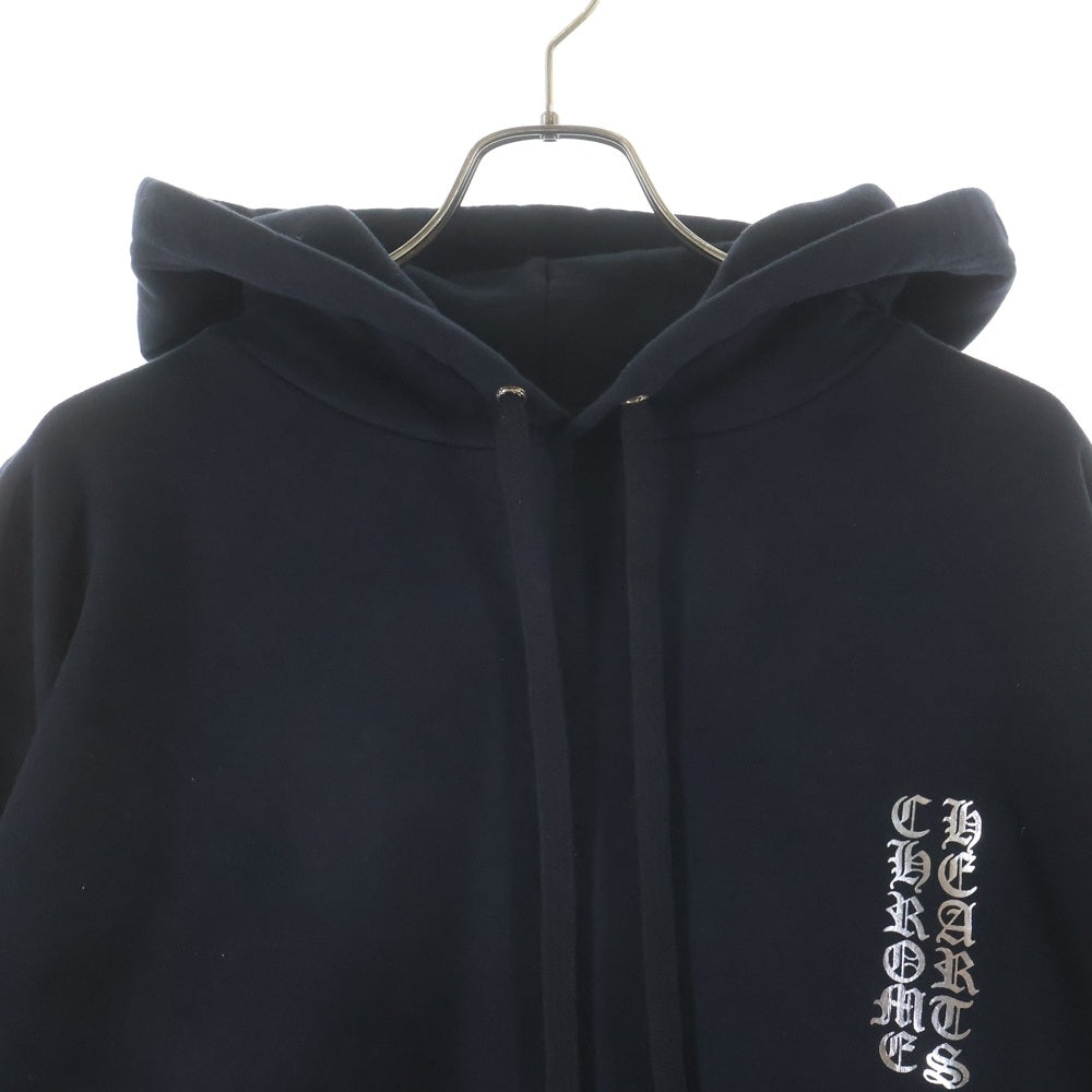 CHROME HEARTS(クロムハーツ) SWTSHRT PLVR オンライン限定 袖ロゴプリント プルオーバーパーカー ブラック