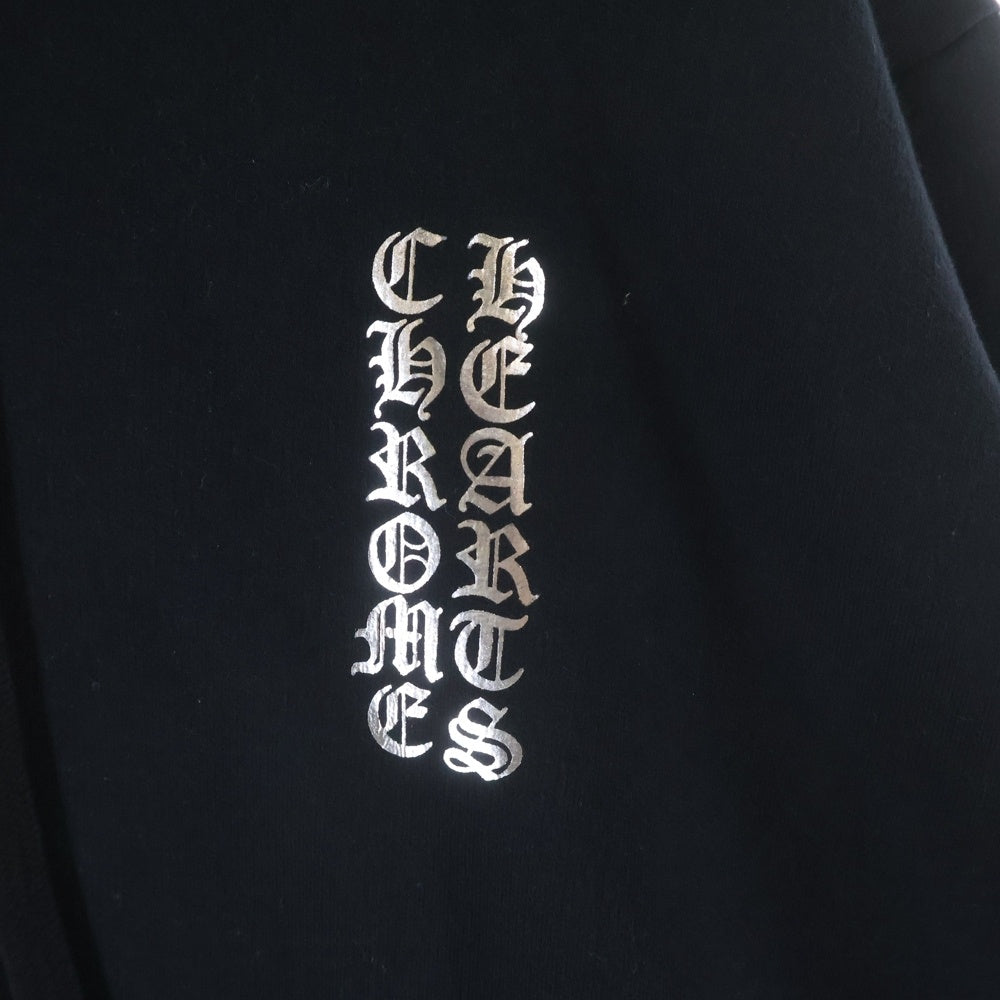 CHROME HEARTS(クロムハーツ) SWTSHRT PLVR オンライン限定 袖ロゴプリント プルオーバーパーカー ブラック