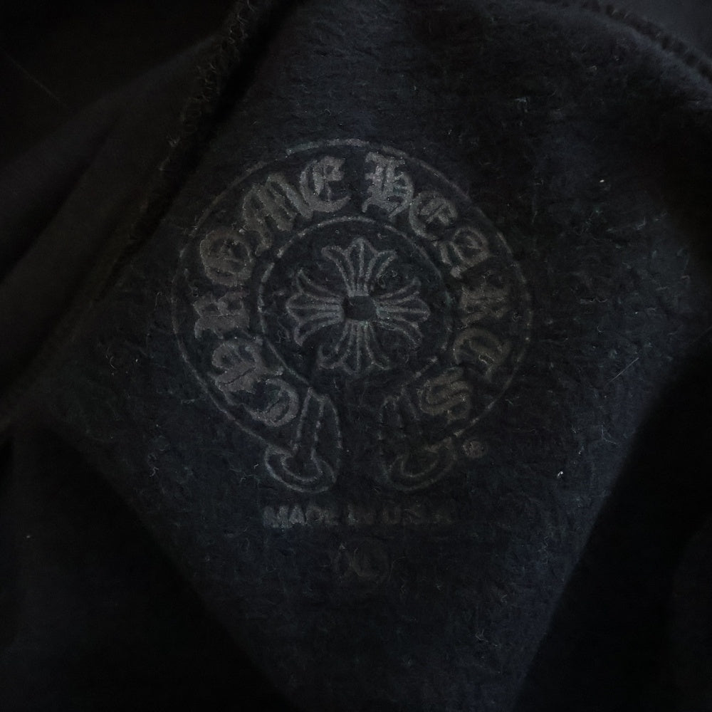 CHROME HEARTS(クロムハーツ) SWTSHRT PLVR オンライン限定 袖ロゴプリント プルオーバーパーカー ブラック