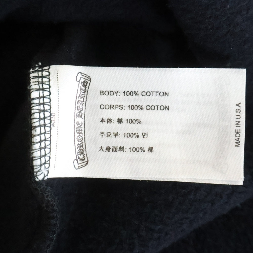 CHROME HEARTS(クロムハーツ) SWTSHRT PLVR オンライン限定 袖ロゴプリント プルオーバーパーカー ブラック