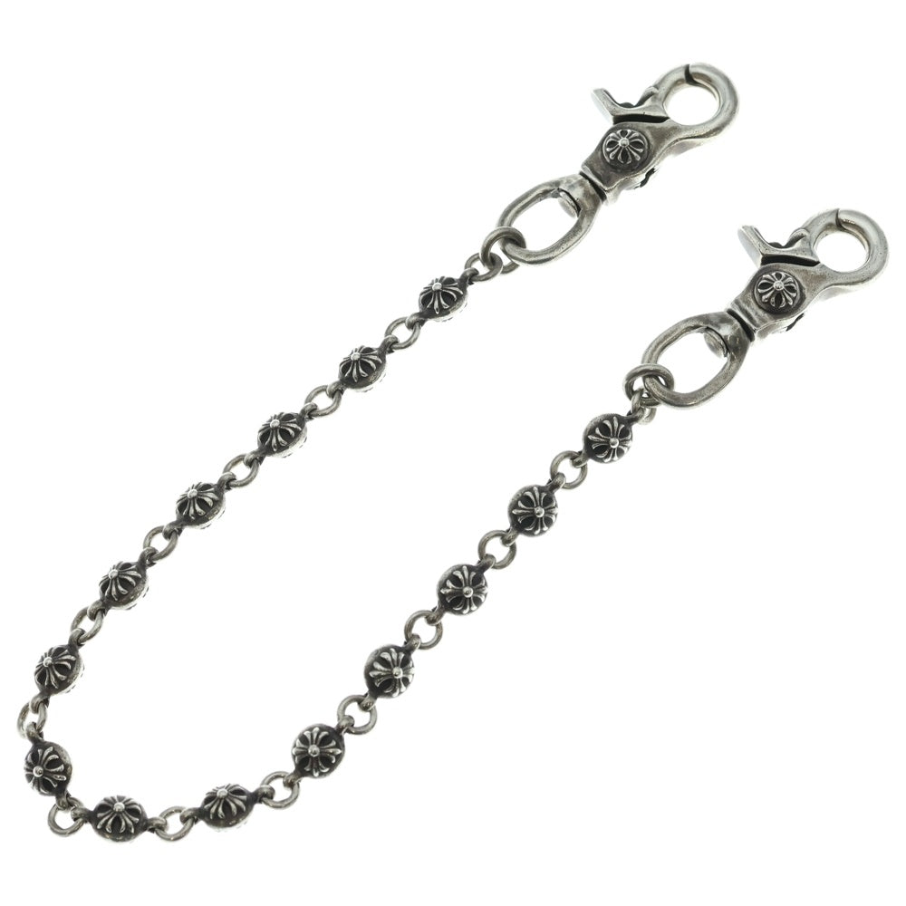 CHROME HEARTS(クロムハーツ) 2BALL SHORT-T/2クリップショート#2クロスボール ウォレットチェーン シルバー BCA064