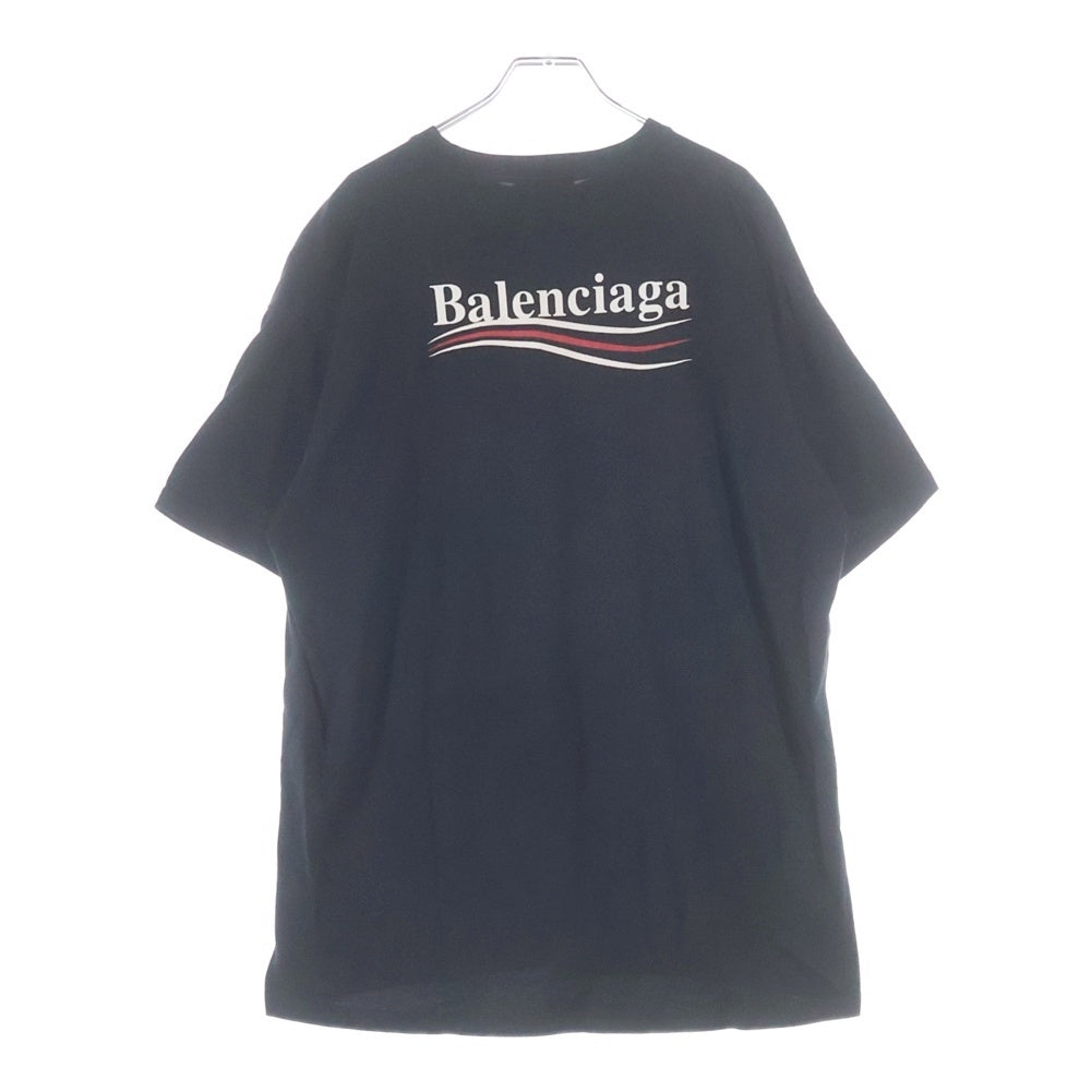 BALENCIAGA(バレンシアガ) 17AW Campain Logo tee キャンペーンロゴ 半袖Tシャツ カットソー ブラック 508203 TAV44