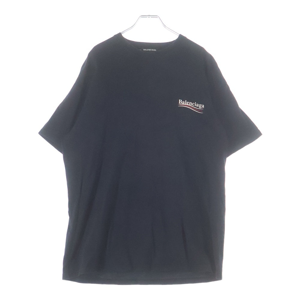 BALENCIAGA(バレンシアガ) 17AW Campain Logo tee キャンペーンロゴ 半袖Tシャツ カットソー ブラック 508203 TAV44